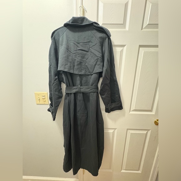 SKIMS NWT Boyfriend Fleece Oversized Trench Coat - Onyx Size XS - Picture 5 of 7